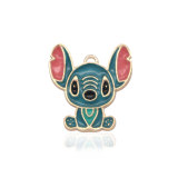 2CM Alloy Cartoon Christmas Halloween Mickey Mermaid Drop Oil Pendant Necklace Bracelet Accessories