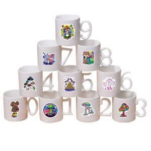 Contains 50 purple small fresh cartoon cute stickers luggage laptop personalized graffiti waterproof stickers