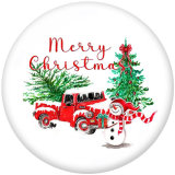 20MM  Christmas  Ribbon  MOM  Print  glass  snaps buttons