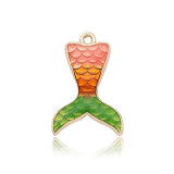 2CM Alloy Cartoon Christmas Halloween Mickey Mermaid Drop Oil Pendant Necklace Bracelet Accessories
