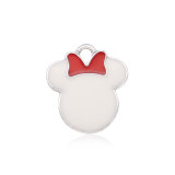 2CM Alloy Cartoon Christmas Halloween Mickey Mermaid Drop Oil Pendant Necklace Bracelet Accessories