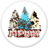 20MM  Christmas  Ribbon  MOM  Print  glass  snaps buttons