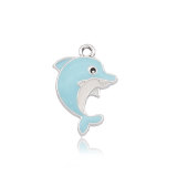 2CM Alloy Cartoon Christmas Halloween Mickey Mermaid Drop Oil Pendant Necklace Bracelet Accessories