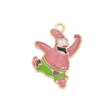 2CM Alloy Cartoon Christmas Halloween Mickey Mermaid Drop Oil Pendant Necklace Bracelet Accessories