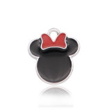 2CM Alloy Cartoon Christmas Halloween Mickey Mermaid Drop Oil Pendant Necklace Bracelet Accessories