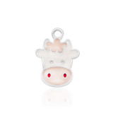 2CM Alloy Cartoon Christmas Halloween Mickey Mermaid Drop Oil Pendant Necklace Bracelet Accessories