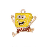 2CM Alloy Cartoon Christmas Halloween Mickey Mermaid Drop Oil Pendant Necklace Bracelet Accessories