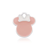 2CM Alloy Cartoon Christmas Halloween Mickey Mermaid Drop Oil Pendant Necklace Bracelet Accessories