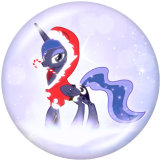 20MM  Cat  Dog  Snowman   Print glass snaps buttons