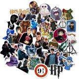 Contains 50 unique Harry Potter personalized graffiti stickers, PVC cartoon stickers, suitcase guitar, car waterproof stickers