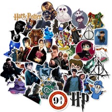 Contains 50 unique Harry Potter personalized graffiti stickers, PVC cartoon stickers, suitcase guitar, car waterproof stickers
