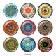 20MM decorative pattern Print glass snaps buttons