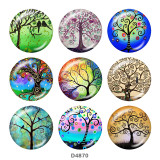 20MM Tree of life Print glass snaps buttons
