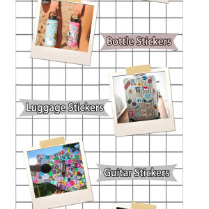 Contains 50 singer Melanin Poppin stickers animated stickers waterproof skateboard personalized luggage computer waterproof stickers