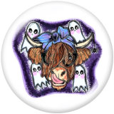 20MM  Halloween   Print  glass  snaps  buttons