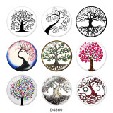 20MM Tree of life Print glass snaps buttons