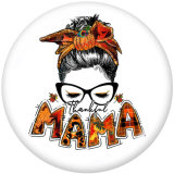 20MM  MAMA   Print  glass  snaps  buttons