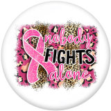 20MM  Ribbon  words  Print  glass  snaps  buttons