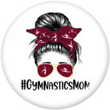 20MM  MAMA   Print  glass  snaps  buttons