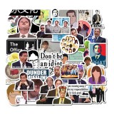 Contains 50 American TV series The Office cartoon stickers Friends stickers Trolley travel suitcase waterproof stickers
