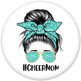 20MM  MAMA   Print  glass  snaps  buttons