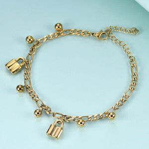 Stainless steel bracelet fashion simple and popular element lock bracelet jewelry