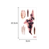 Waterproof and sweatproof funny cartoon pumpkin disposable temporary tattoo paper Halloween waterproof tattoo sticker
