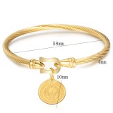 Stainless steel horseshoe buckle bracelet