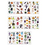 Waterproof and sweatproof funny cartoon pumpkin disposable temporary tattoo paper Halloween waterproof tattoo sticker