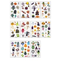Waterproof and sweatproof funny cartoon pumpkin disposable temporary tattoo paper Halloween waterproof tattoo sticker