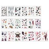 Waterproof and sweatproof funny cartoon pumpkin disposable temporary tattoo paper Halloween waterproof tattoo sticker