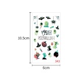 Waterproof and sweatproof funny cartoon pumpkin disposable temporary tattoo paper Halloween waterproof tattoo sticker