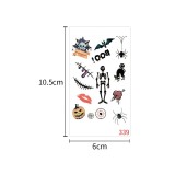Waterproof and sweatproof funny cartoon pumpkin disposable temporary tattoo paper Halloween waterproof tattoo sticker