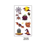 Waterproof and sweatproof funny cartoon pumpkin disposable temporary tattoo paper Halloween waterproof tattoo sticker