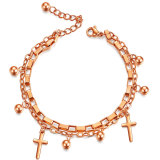 Stainless Steel Bracelet Cross Double Bracelet