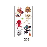 Waterproof and sweatproof funny cartoon pumpkin disposable temporary tattoo paper Halloween waterproof tattoo sticker