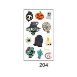 Waterproof and sweatproof funny cartoon pumpkin disposable temporary tattoo paper Halloween waterproof tattoo sticker