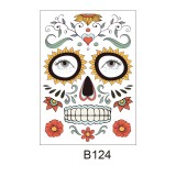 Funny Makeup Temporary Stickers for Day of the Dead Masquerade Halloween Face Tattoo Waterproof Stickers