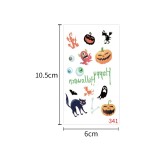 Waterproof and sweatproof funny cartoon pumpkin disposable temporary tattoo paper Halloween waterproof tattoo sticker