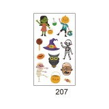 Waterproof and sweatproof funny cartoon pumpkin disposable temporary tattoo paper Halloween waterproof tattoo sticker