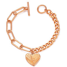 Temperament all-match bracelet stainless steel wings love ladies bracelet