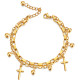 Stainless Steel Bracelet Cross Double Bracelet