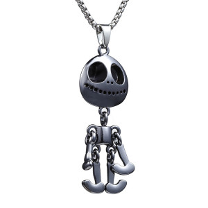 Hip Hop Cartoon Cute Bear Dinosaur Robot Long Zinc Alloy Stainless Steel Necklace Activities Men and Women Pendant Necklaces