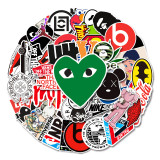 57 non-repetitive tide brand joint waterproof stickers, luggage refrigerator stickers waterproof stickers