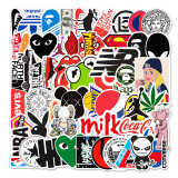 57 non-repetitive tide brand joint waterproof stickers, luggage refrigerator stickers waterproof stickers
