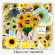 50 non-infringement sunflower sunflower ins wind graffiti stickers laptop car DIY decorative waterproof stickers