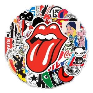 57 non-repetitive tide brand joint waterproof stickers, luggage refrigerator stickers waterproof stickers