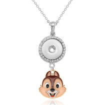 Cartoon Necklace With accessories silver  fit 20MM chunks 50CM chain  snaps jewelry necklace for girls