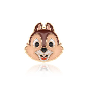 20MM Cartoon squirrel design metal silver plated snap charms Multicolor