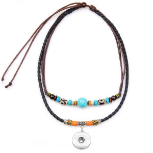 Turquoise Personalized Pendant Necklace Simple Necklace Jewelry fit 18mm snap chunks